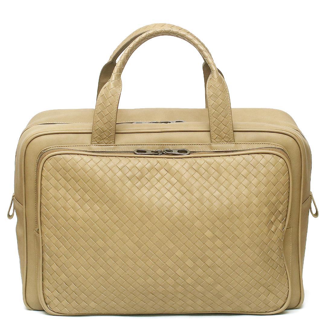 【美品】ボッテガ・ヴェネタ イントレチャート ベージュ ビジネスバッグ イタリー