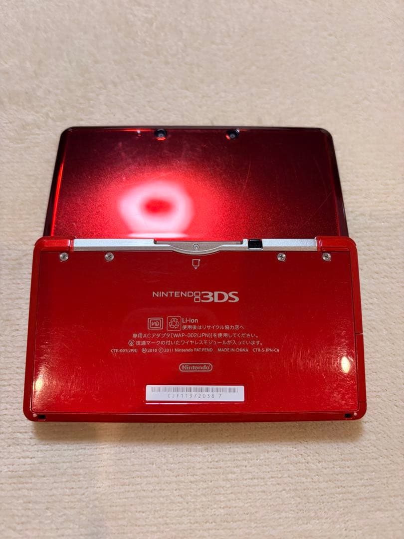 値下げ⚠️24時間発送 レッド ニンテンドー3DS 本体 + ゲームソフト 訳あり