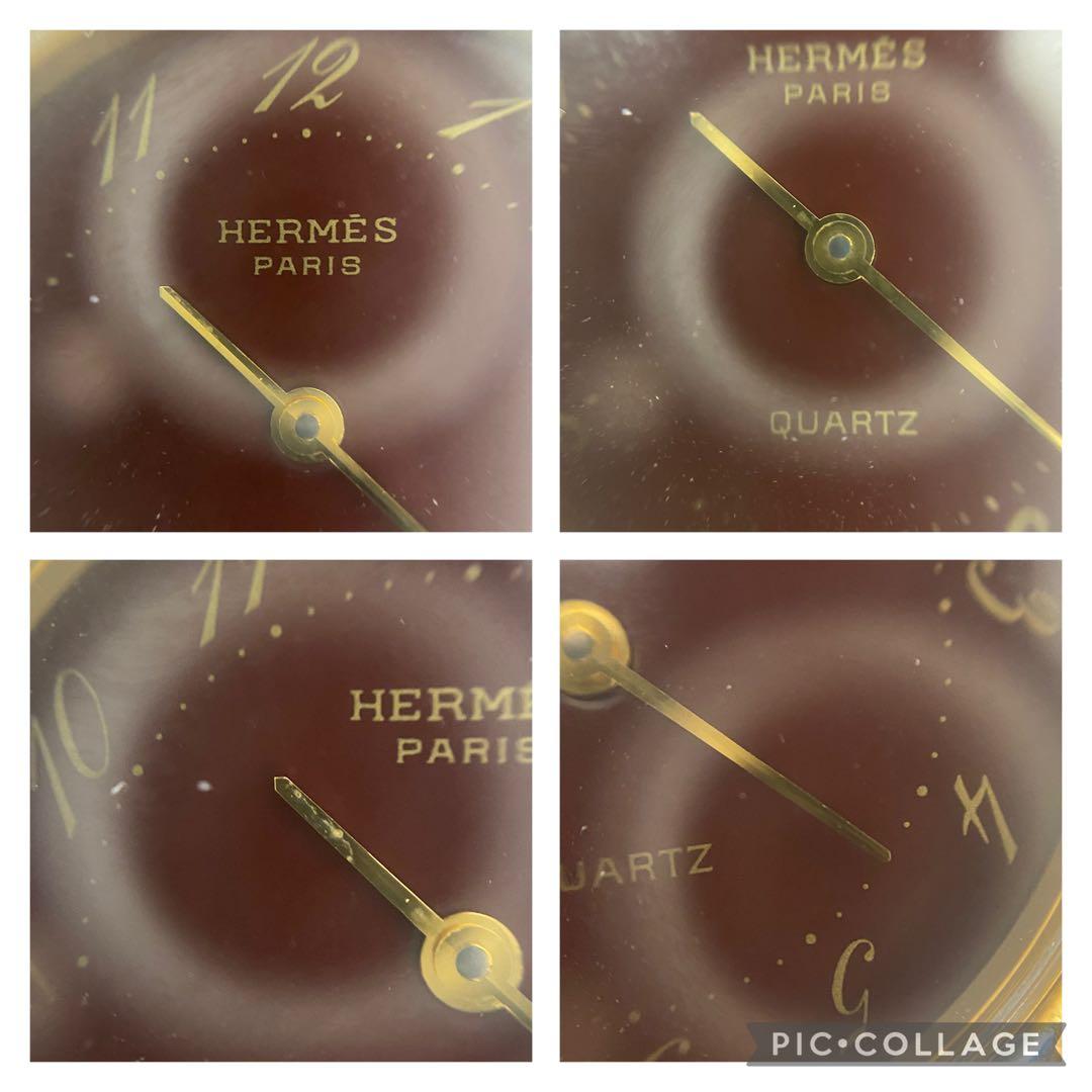 3-1935 エルメス アルソー QZ ボルドー文字盤 レディース腕時計