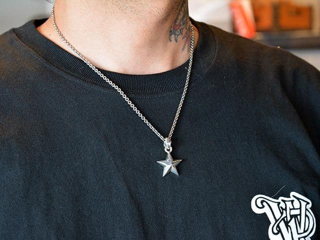 Jango ノーティカルスター ペンダントトップ ネックレス アンカーチェーン