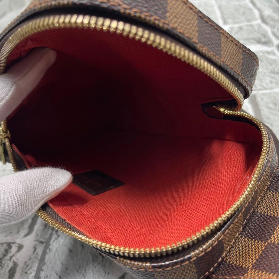 美品 ルイヴィトン ボディバッグ 斜め掛け ジェロニモス ダミエ エベヌ