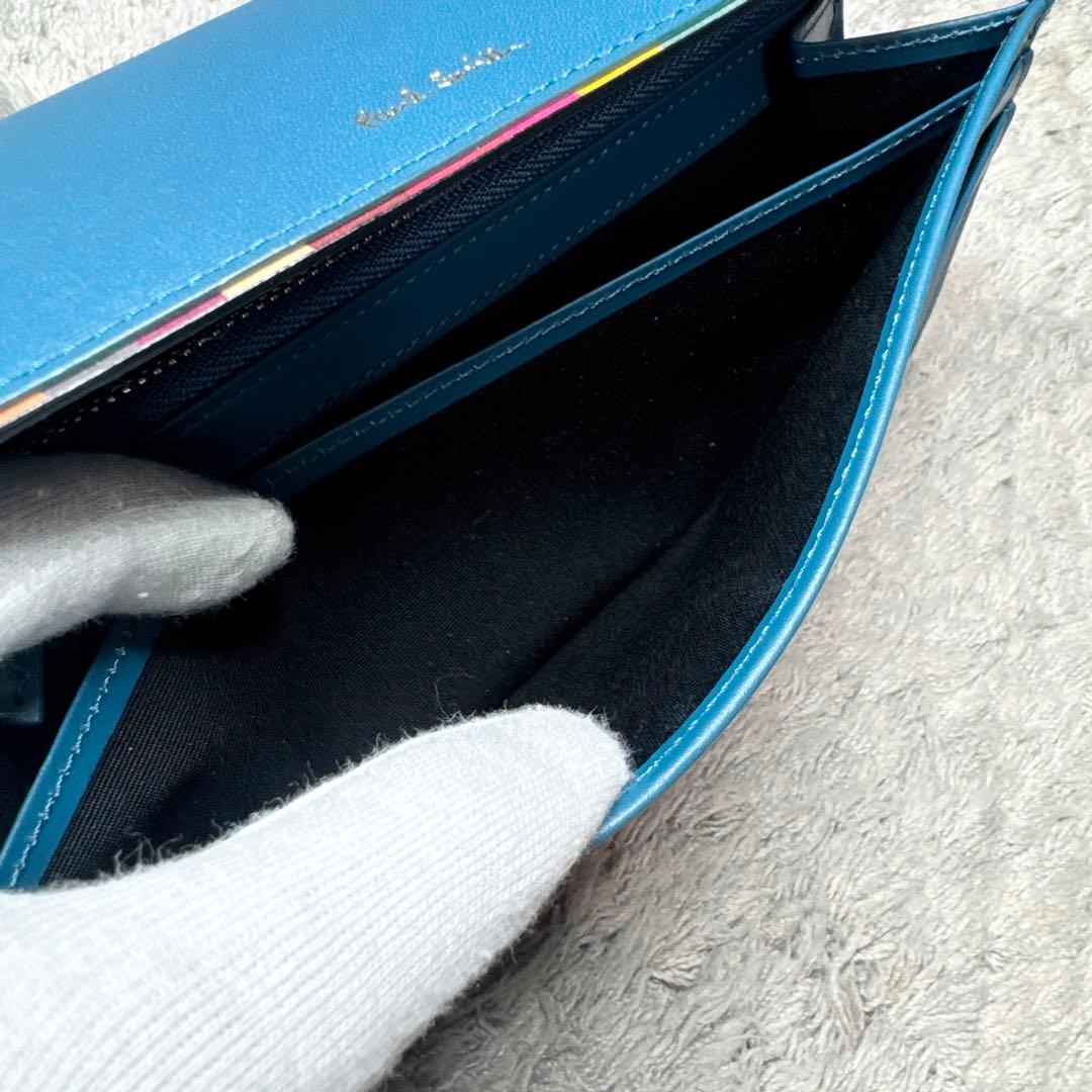 【未使用】Paul Smith ポールスミス 長財布 レザー マルチカラーライン