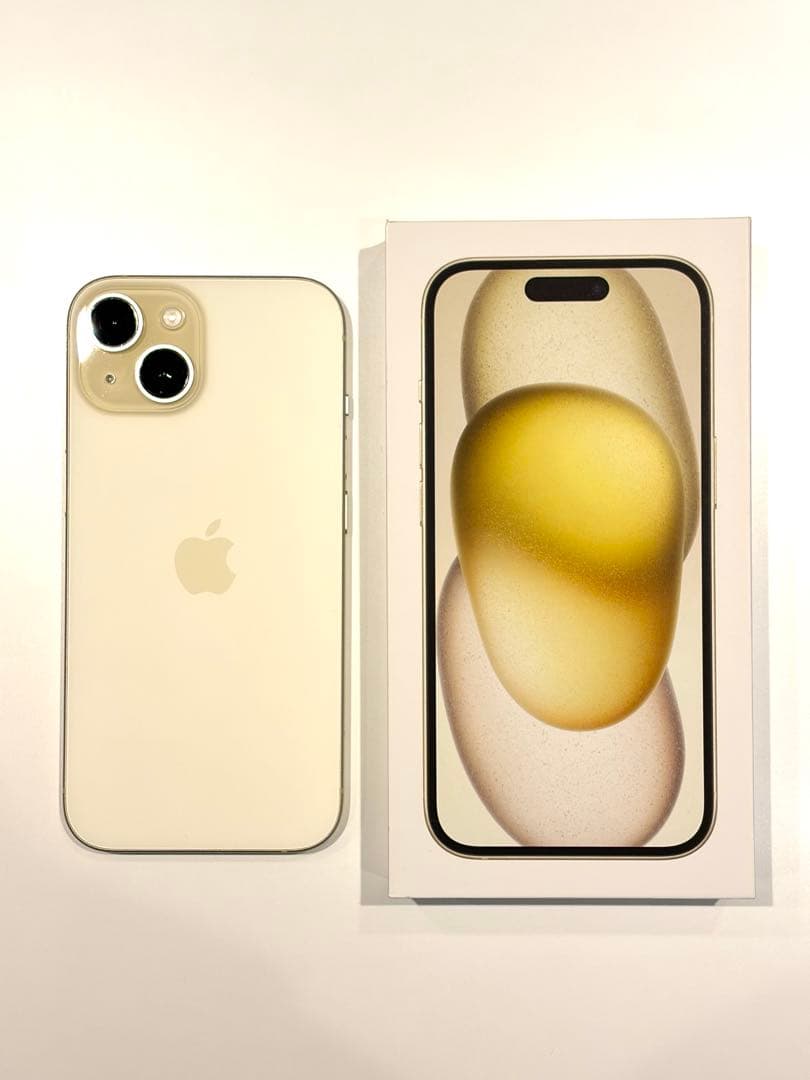 (美品) iPhone 15 128GB イエロー SIMフリー (訳あり)
