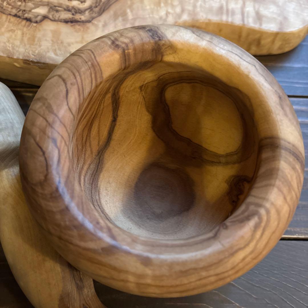 オリーブの木　まな板LL+乳鉢L