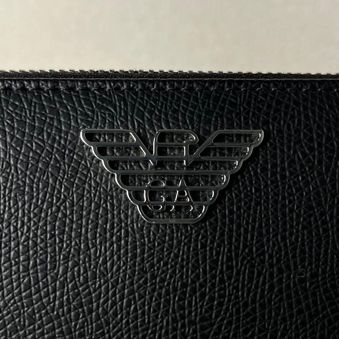 新品未使用　EMPORIO ARMANI 長財布　ラウンドファスナー　レザー