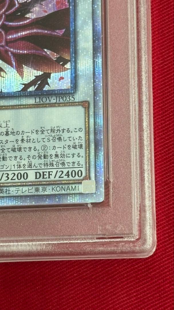 遊戯王 PSA 10 ブラッドローズドラゴン プリズマティックシークレットレア