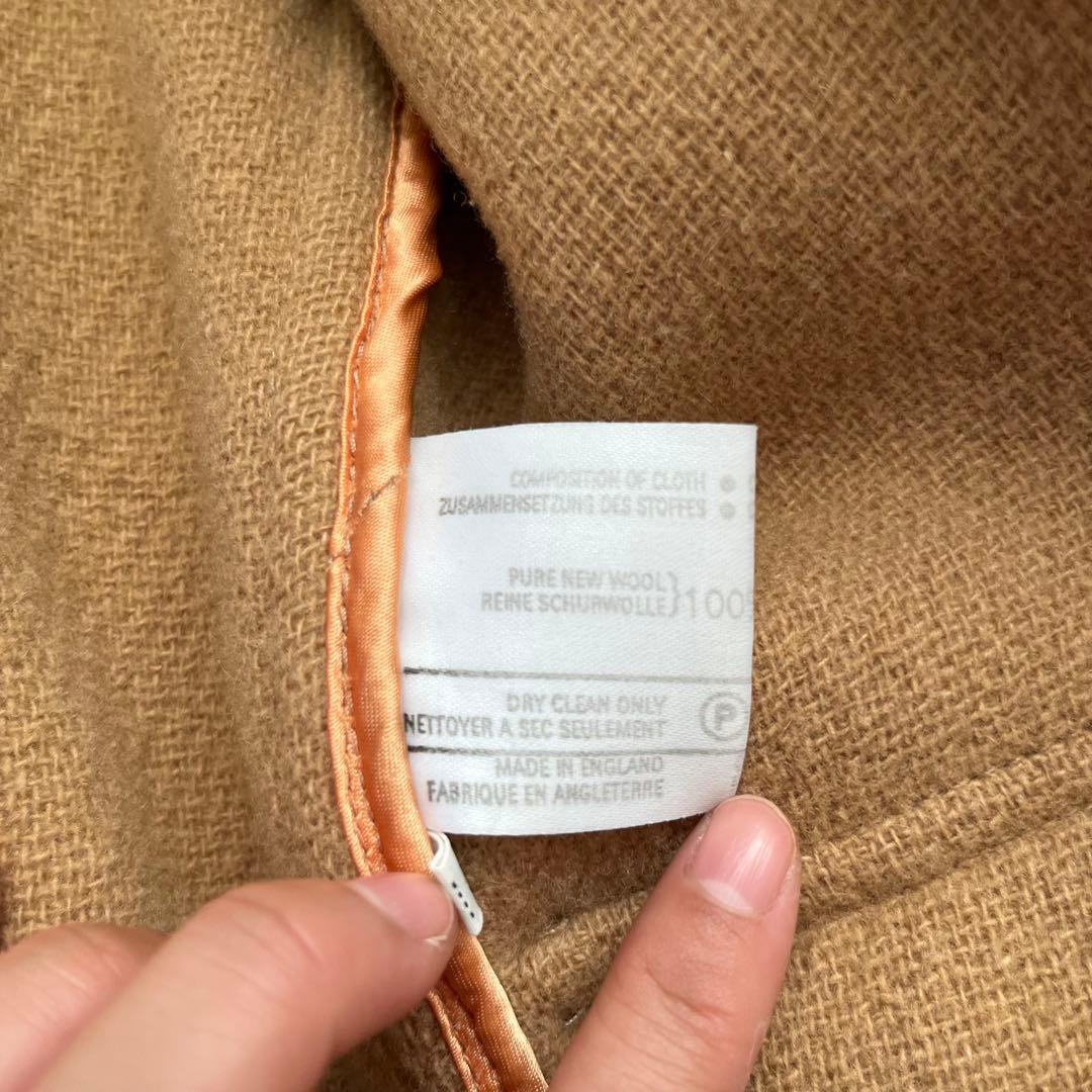  Burlington ダッフルコート　ヘリンボーン　キャメル