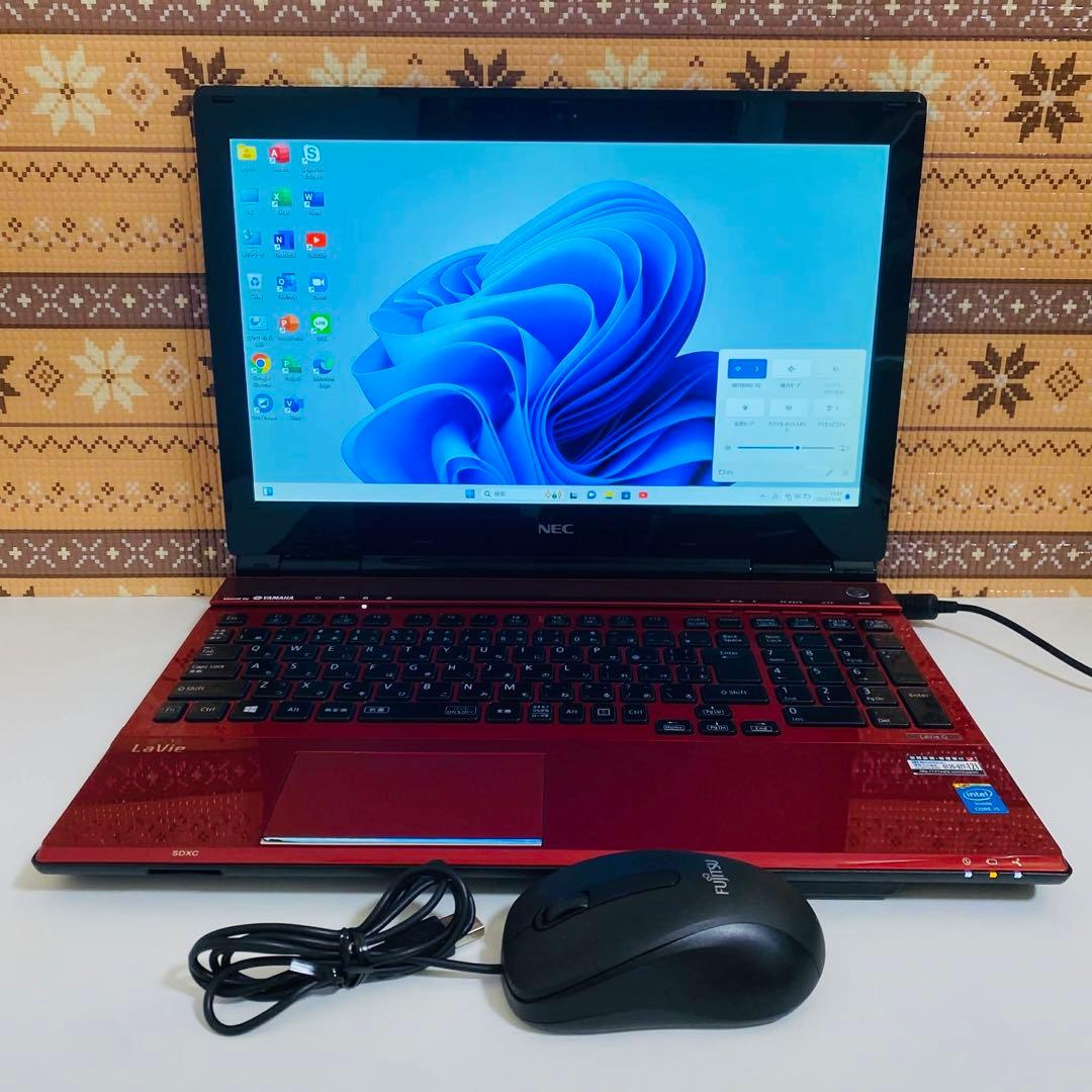 Y977 NECノートパソコン WEBカメラi5メモリ8G高速SSD Win11