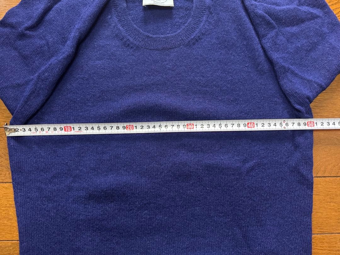 PRADA アルパカ クルーネックニット ブルー サイズ46