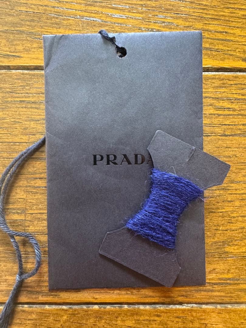 PRADA アルパカ クルーネックニット ブルー サイズ46