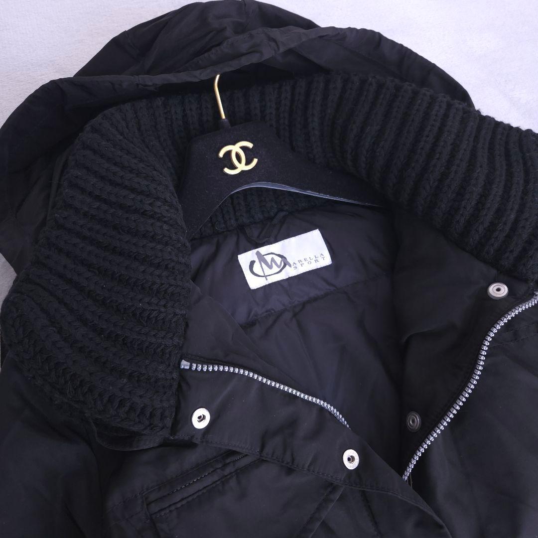 美品 Max Mara ダウンジャケット イタリア産グースフェザー フード L