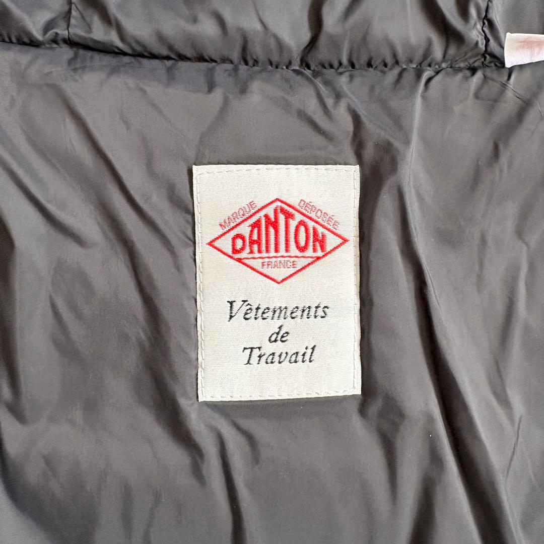 【美品✨】DANTON ダウンジャケット フーディ ブラック ライト フード