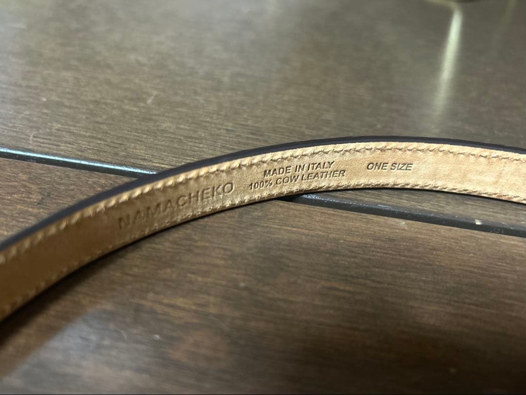 namacheko croco belt ダークブラウン