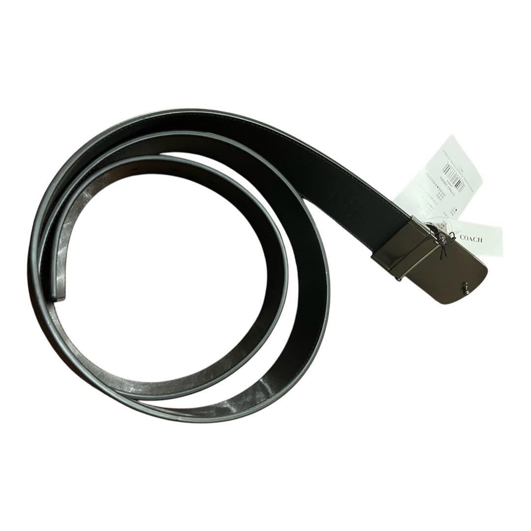 COACH ブラック レザー ベルト 調整可能