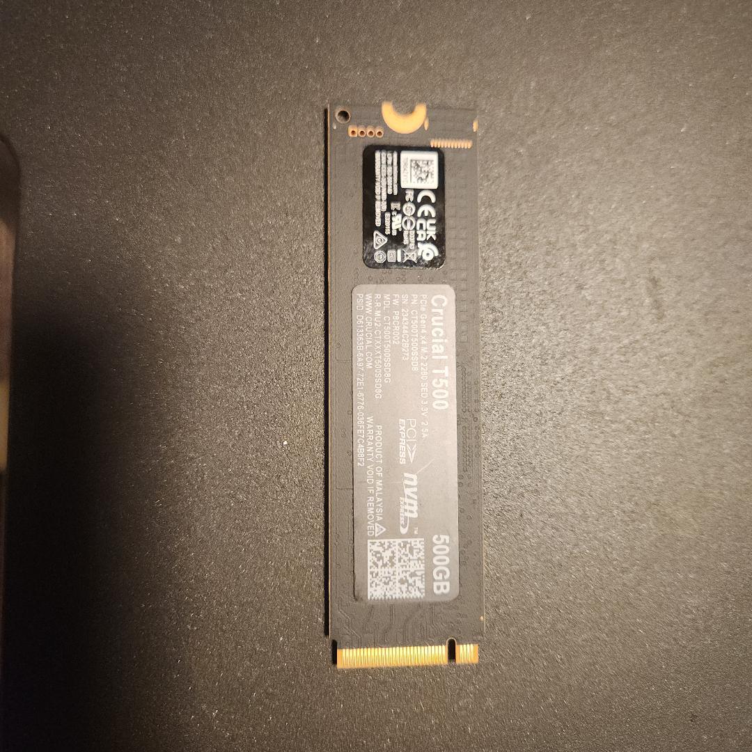 その他 Crucial T500 PCIe Gen 4 x4 NVMe 2.0.