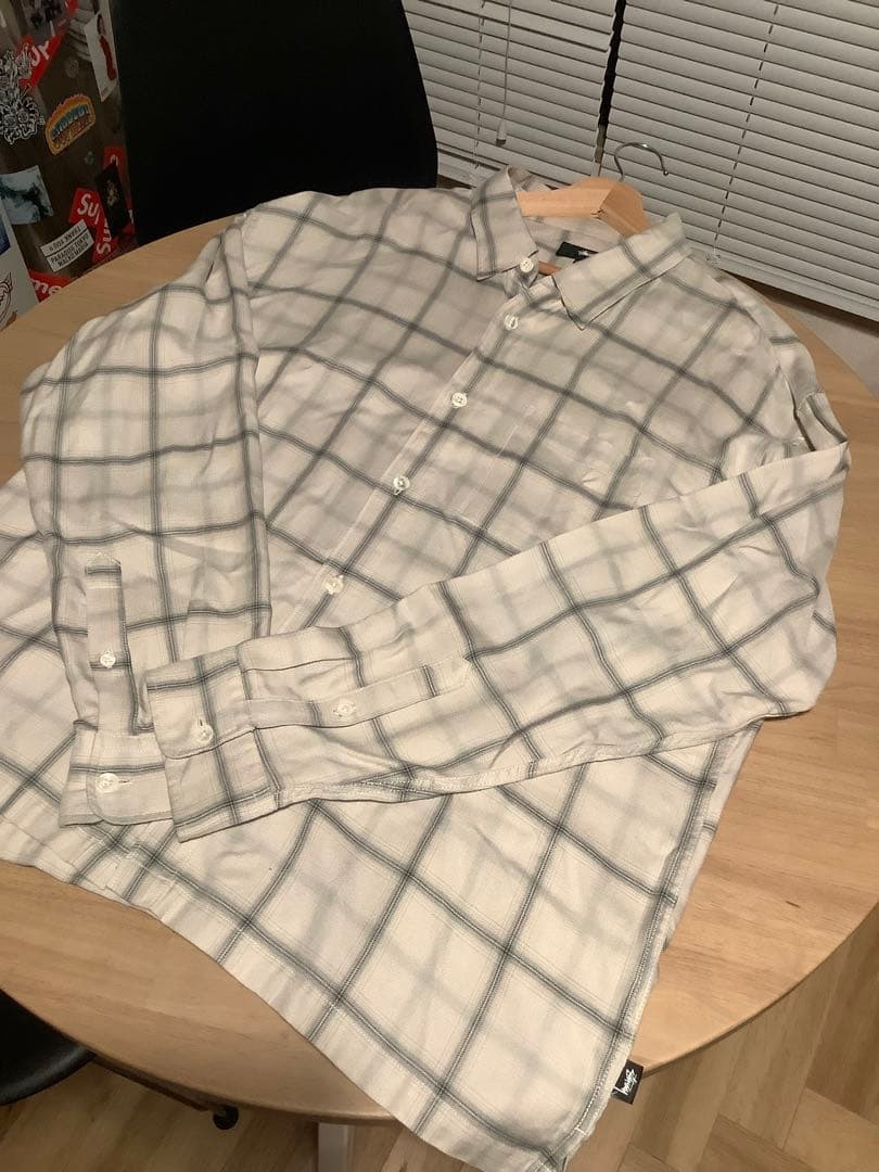 トップス stussy rayon plaid shirt