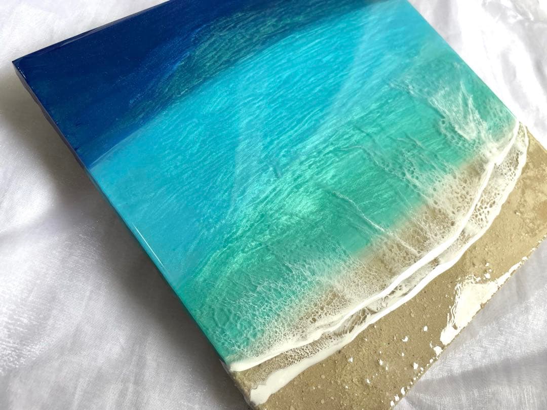 3 waveオーシャンレジン　パネル　NO14