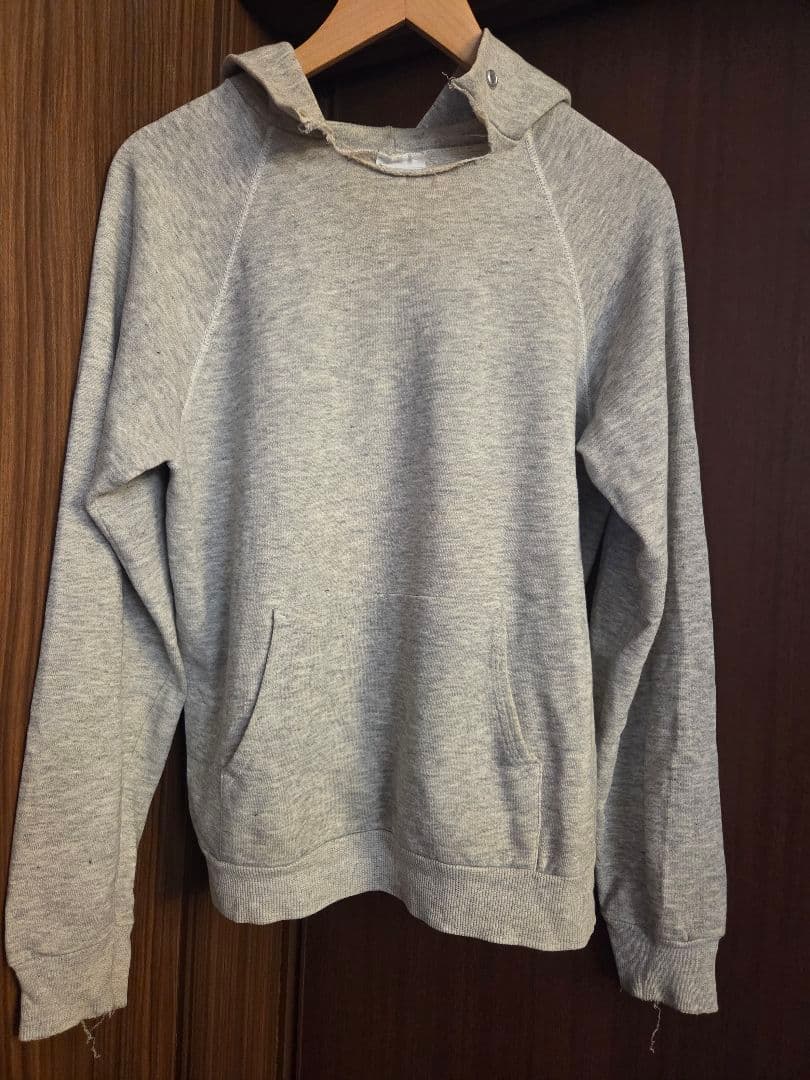 80s　Hanes USA製　ヴィンテージ　パーカー　霜降りグレー M