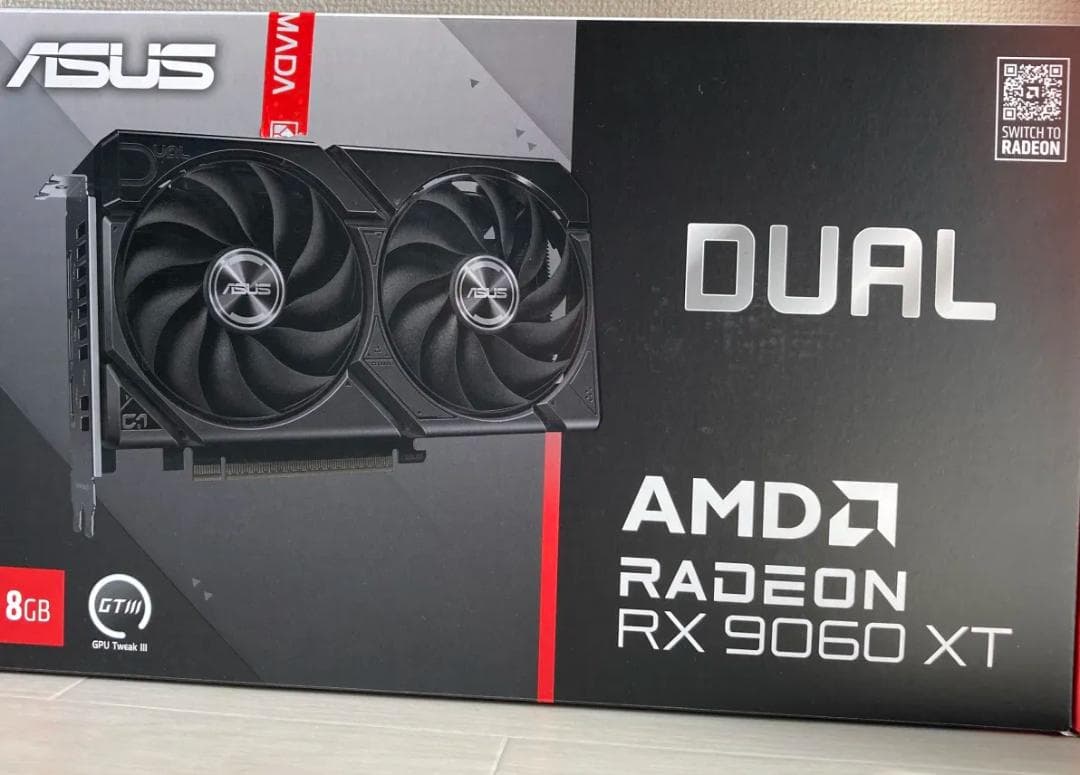 グラフィックボード・グラボ・ビデオカード ASUS DUAL Radeon RX 9060 XT 8GB