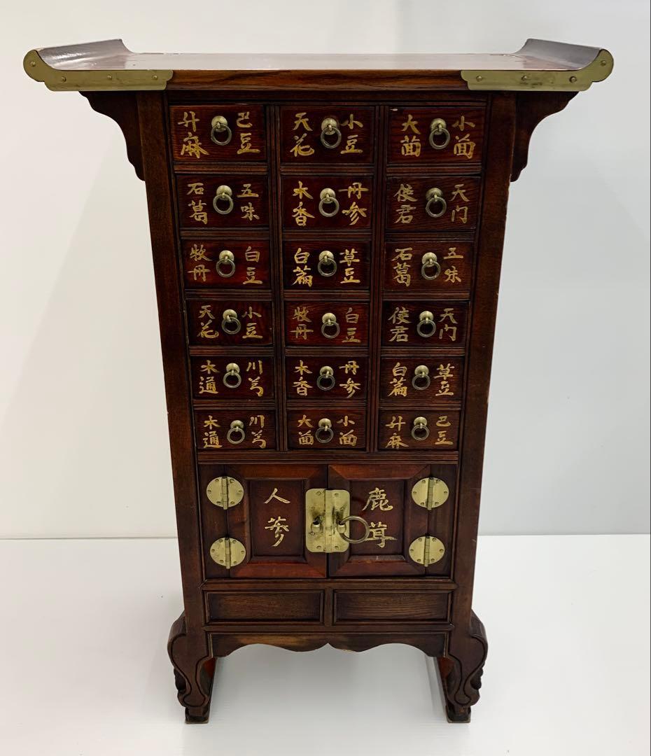 H*)様 薬箪笥 薬棚 タンス たんす 収納箱 引き出し レトロ アンティーク