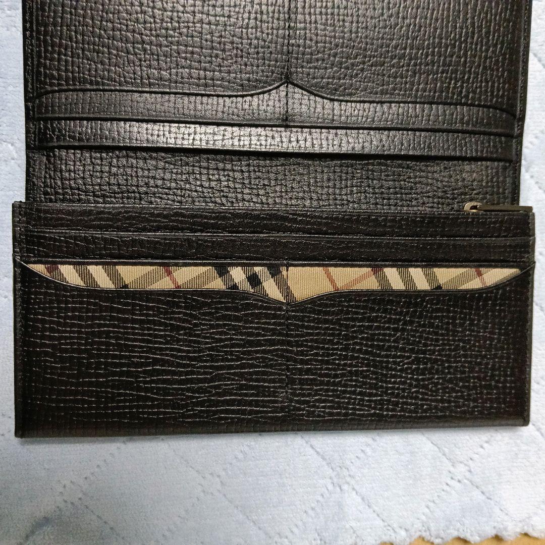 Burberry バーバリー　黒 レザー 長財布　メンズ　極美品です！