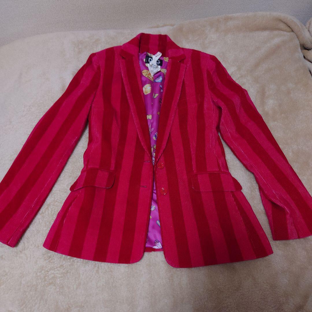 美品✨️DOLCE&GABBANAセットアップ　コーデュロイ　ストライプ　蝶　L