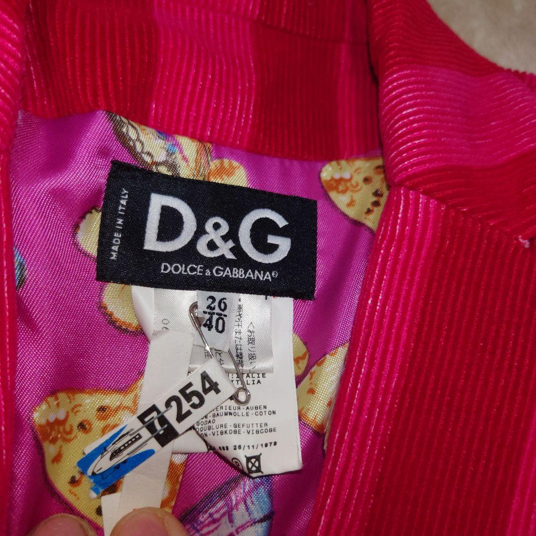 美品✨️DOLCE&GABBANAセットアップ　コーデュロイ　ストライプ　蝶　L