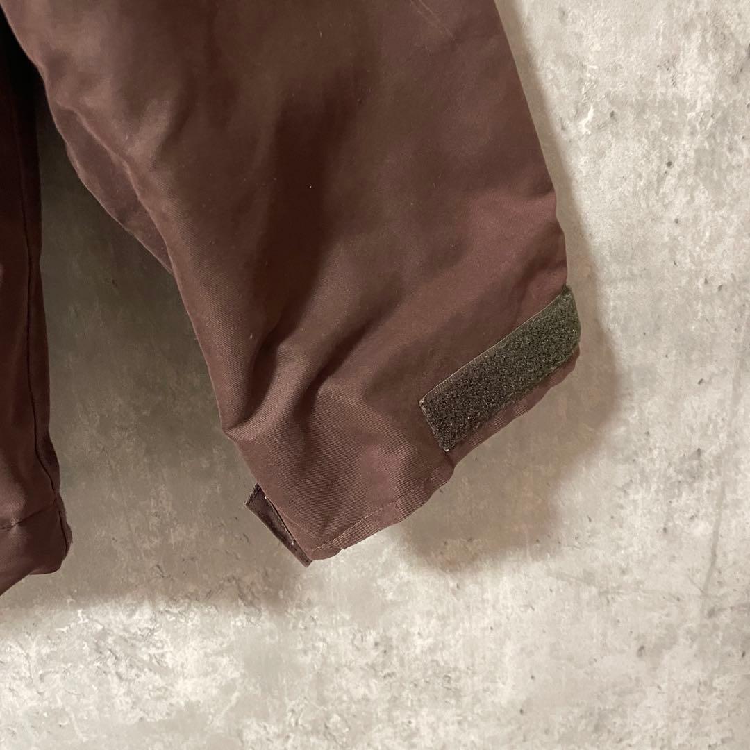 Burtonバートンスキーウェアスノーボードジャケットブルゾン茶色ブラウン刺繍