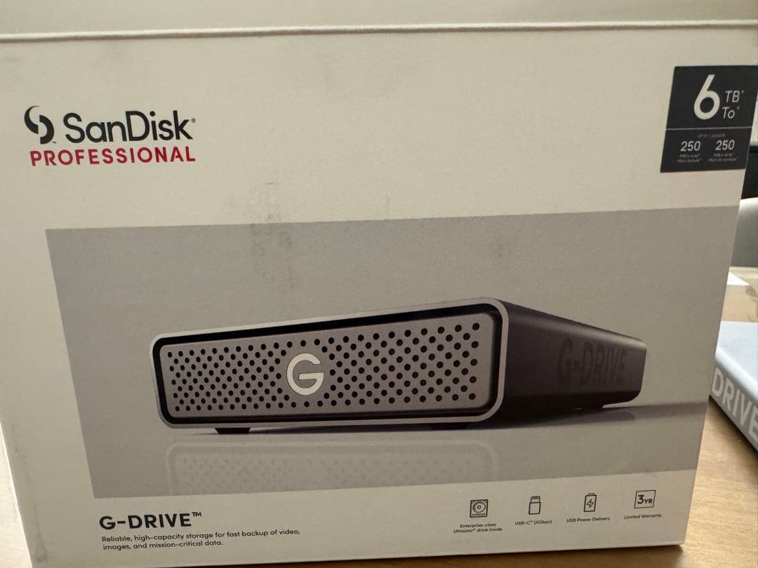 g-drive 6tb sandisk professional hdd 中古