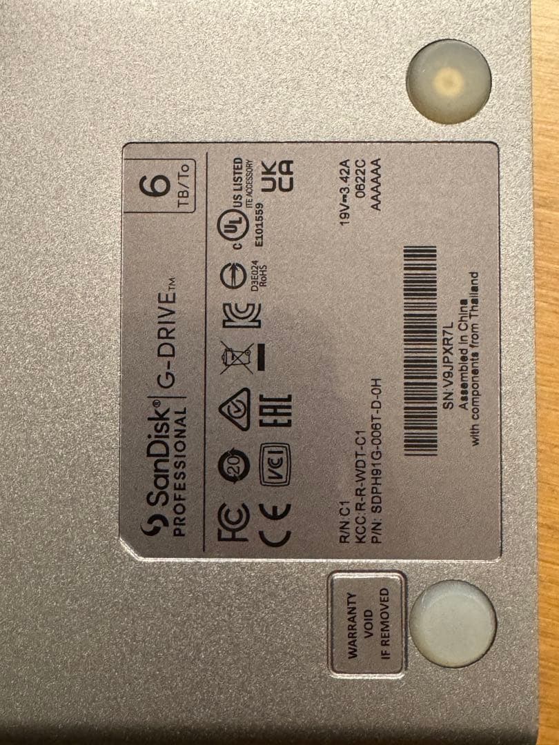 g-drive 6tb sandisk professional hdd 中古
