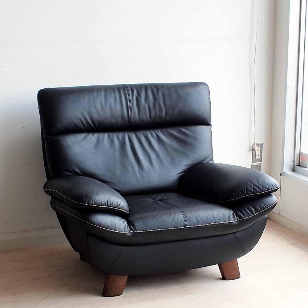 カリモク ZT83モデル 本革 ハイバックソファ 1人掛け B ZR24285