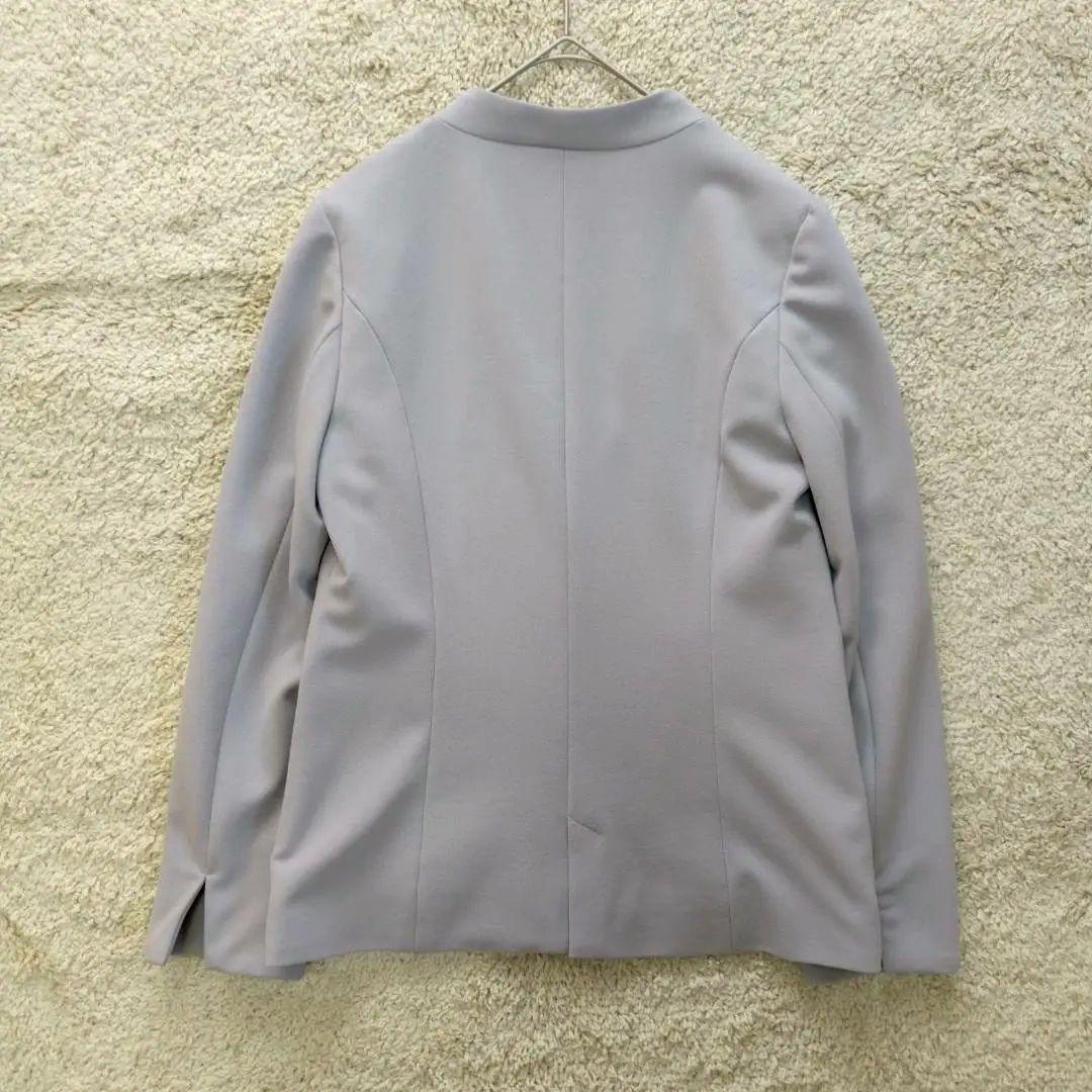 SHIPS シップス ノーカラーセットアップ 伸縮性 ボタンレス スーツ