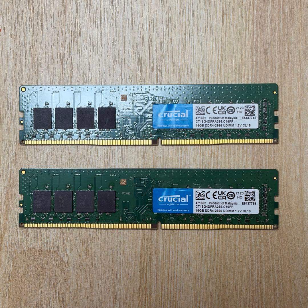 Crucial DDR4-2666 32GB 16GB×2