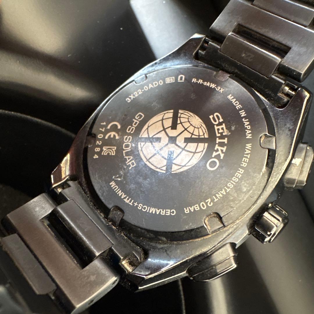 SEIKO ASTRON GPS SOLAR ☆ブラック☆黒☆箱あり☆高島屋☆