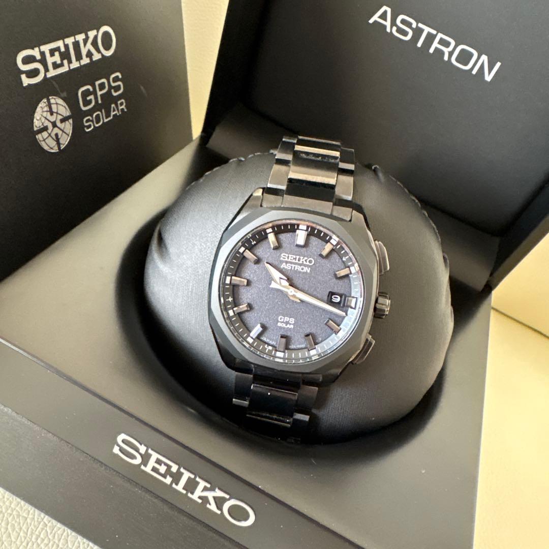 SEIKO ASTRON GPS SOLAR ☆ブラック☆黒☆箱あり☆高島屋☆