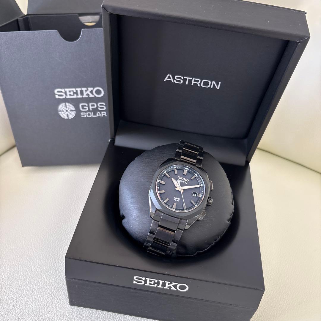 SEIKO ASTRON GPS SOLAR ☆ブラック☆黒☆箱あり☆高島屋☆