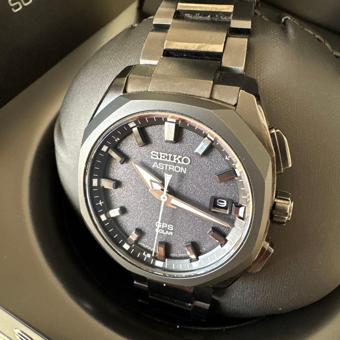 SEIKO ASTRON GPS SOLAR ☆ブラック☆黒☆箱あり☆高島屋☆