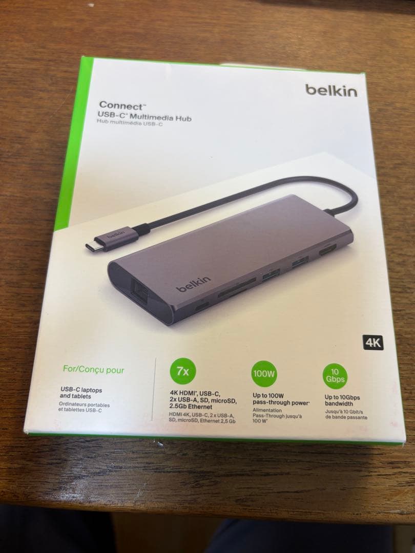 belkin USB-C 4Kマルチメディアハブ 100W 10gb 2.5gb
