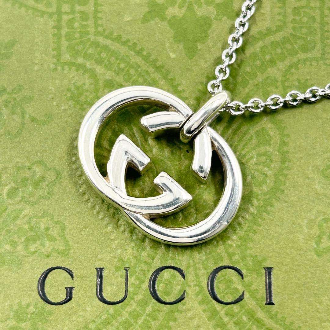 美品✨　グッチ　GUCCI　ネックレス　インターロッキング　シルバー　925