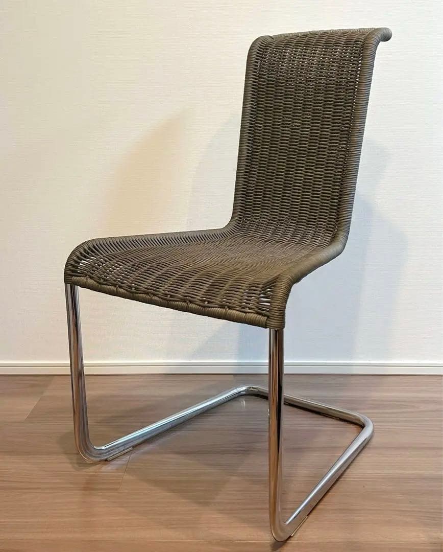 TECTA B20 チェア ドイツ製 グレー×藤×シルバー モダンデザイン