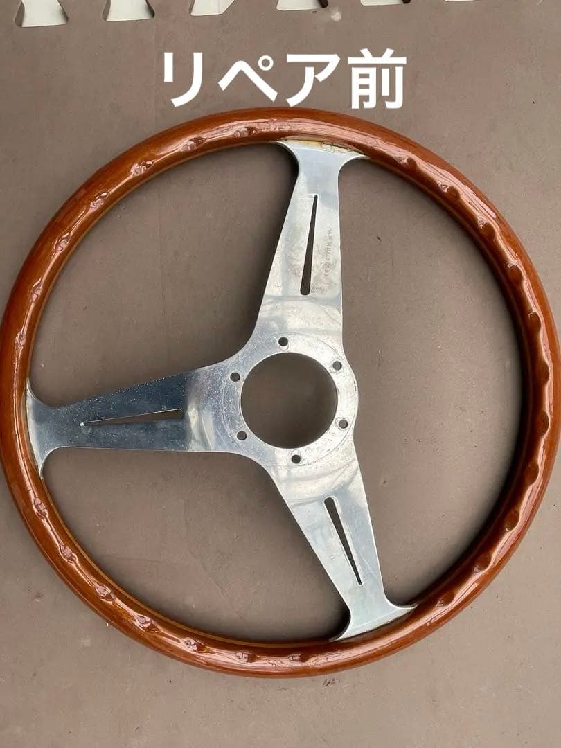 当時物正規品 【大径 希少】φ39 ナルディクラシックウッドステアリング