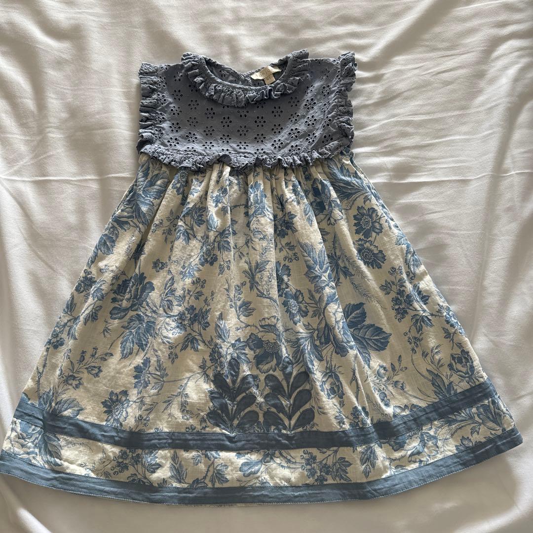 ワンピース Bonjour diary BLUE PIA DRESS 6y