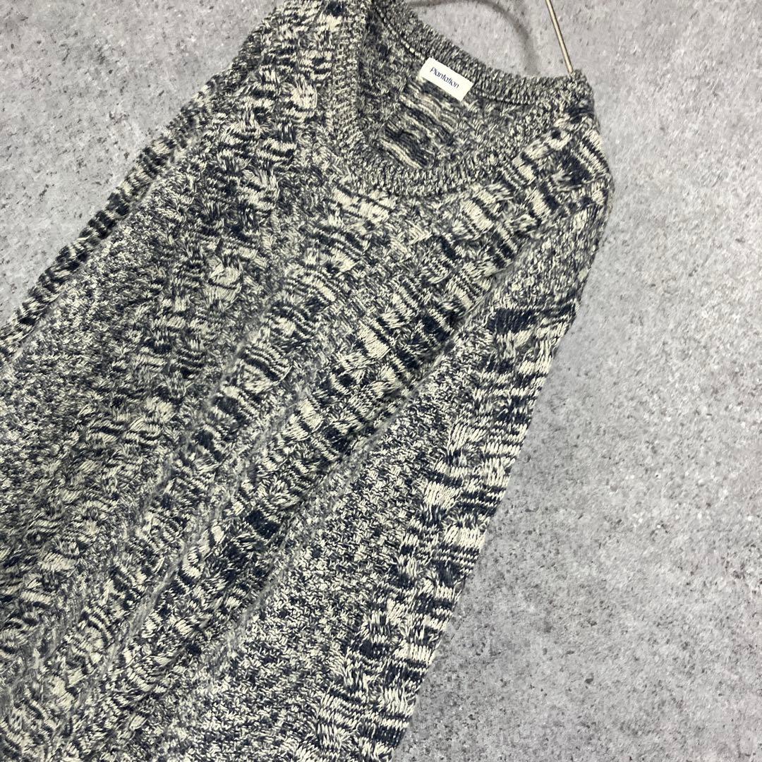 plantation ウール　ニットワンピース　M 美品　ケーブルニット