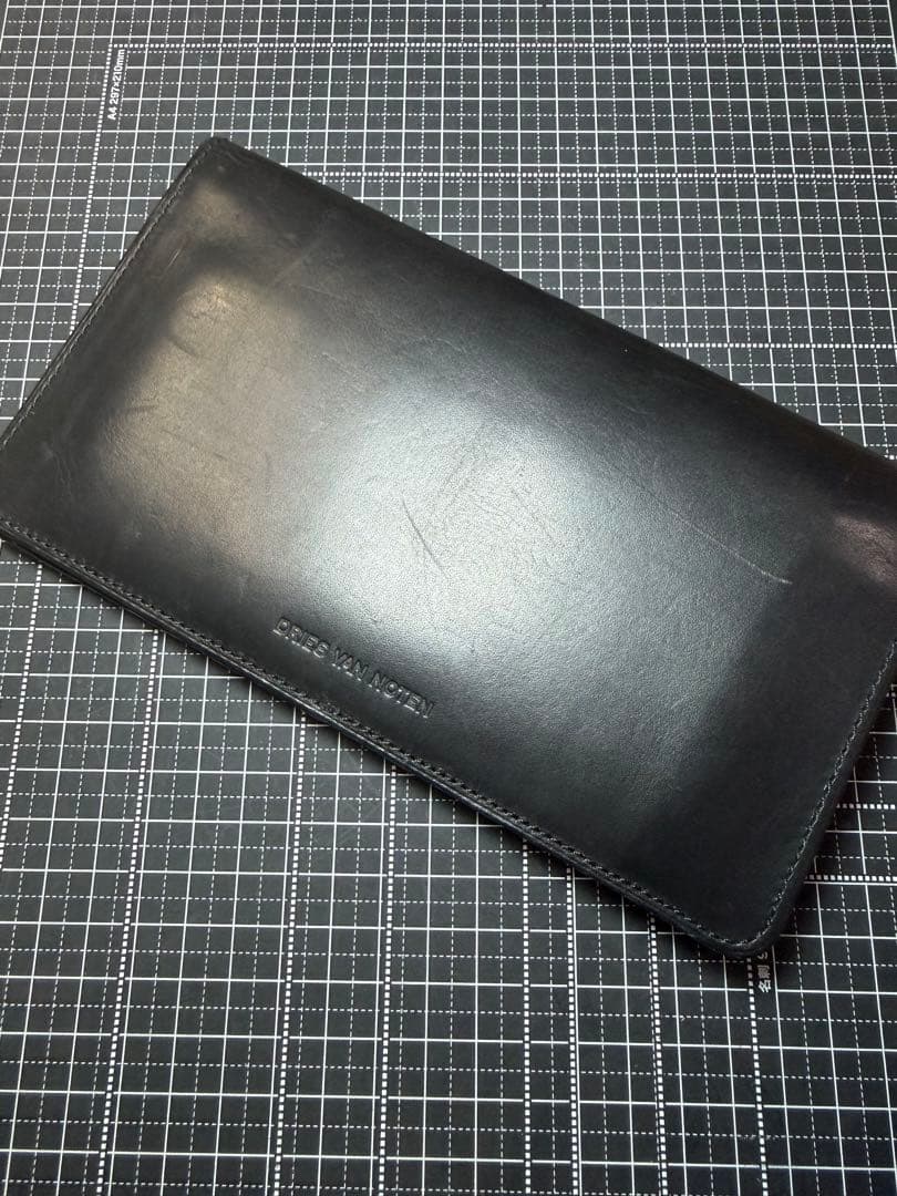 Dries Van Noten レザー長財布 ブラック 本革 ミニマル