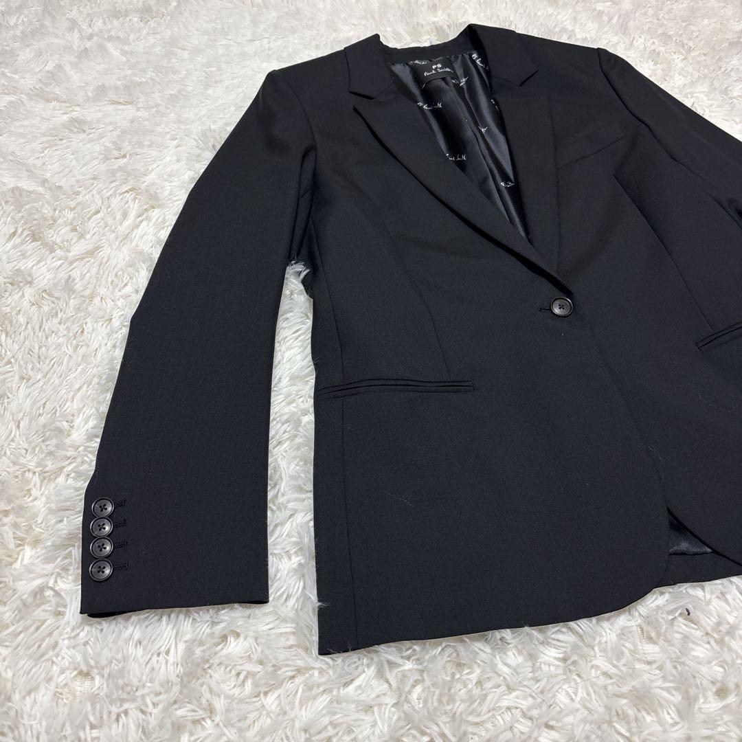 【未使用に近い】ピーエスポールスミス　セットアップ　ブラック　裏地ロゴ　L　40