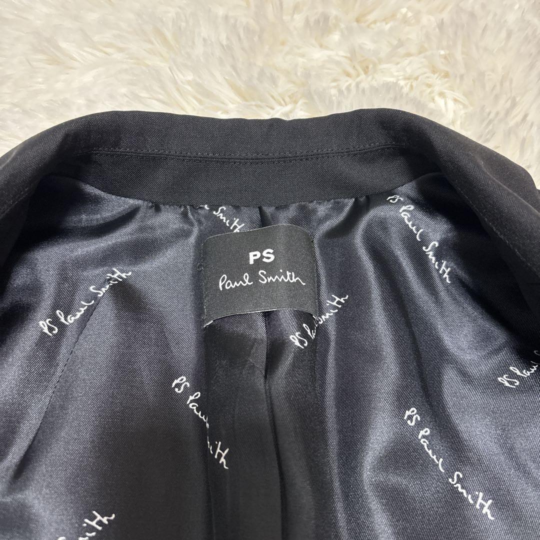 【未使用に近い】ピーエスポールスミス　セットアップ　ブラック　裏地ロゴ　L　40