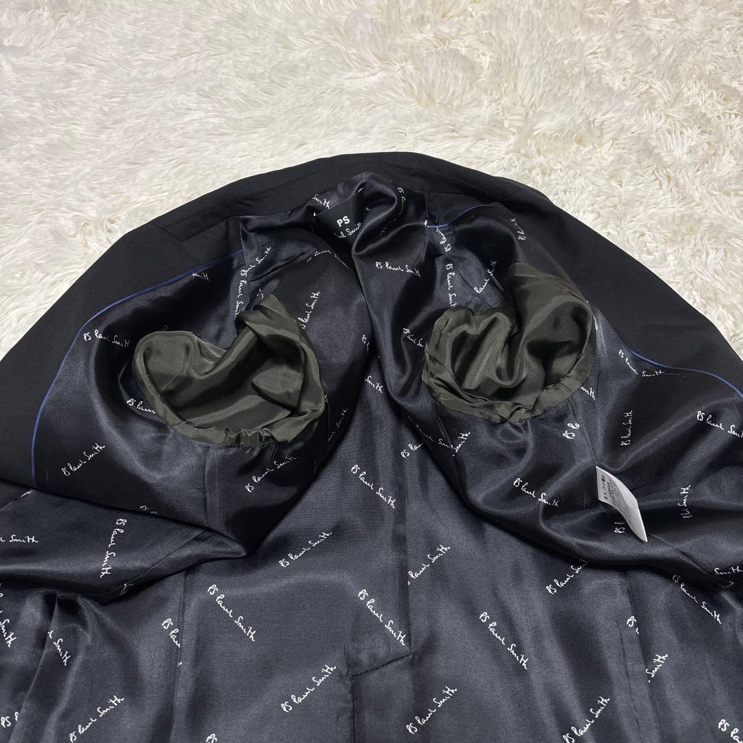 【未使用に近い】ピーエスポールスミス　セットアップ　ブラック　裏地ロゴ　L　40