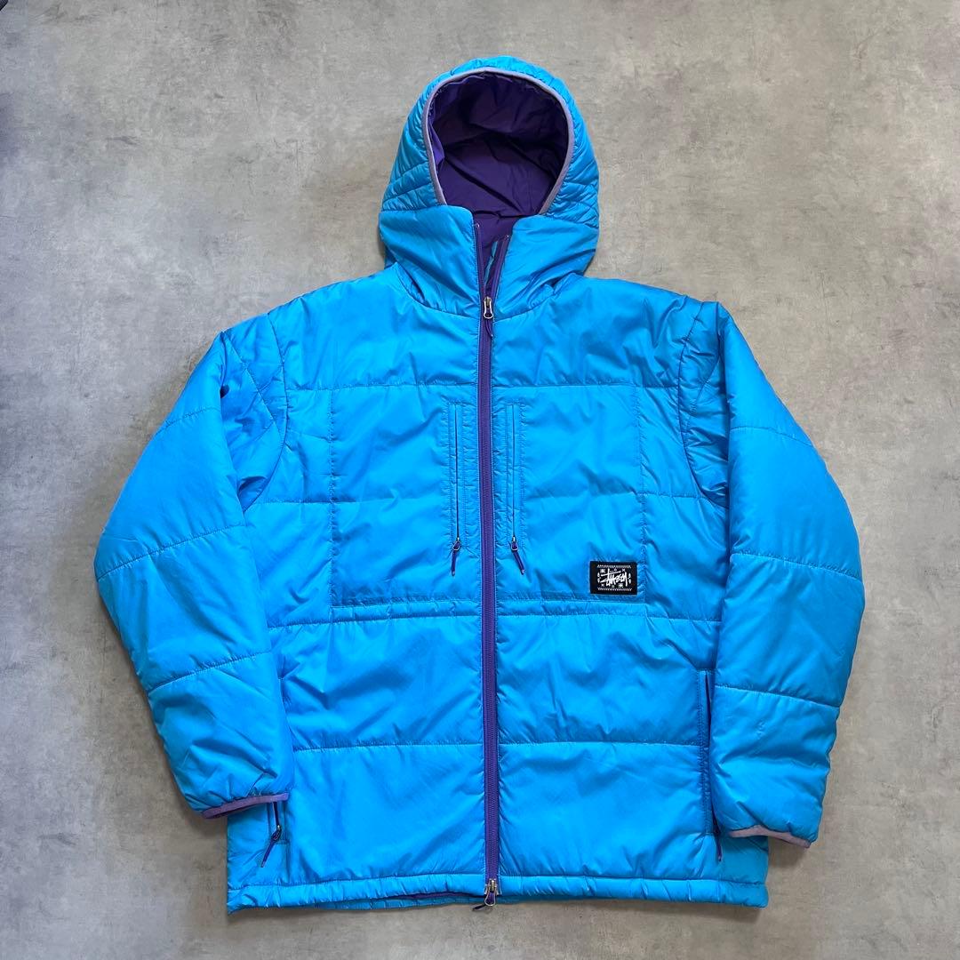00’s old stussy ダスパーカー 中綿ダウンジャケット ブルー XL