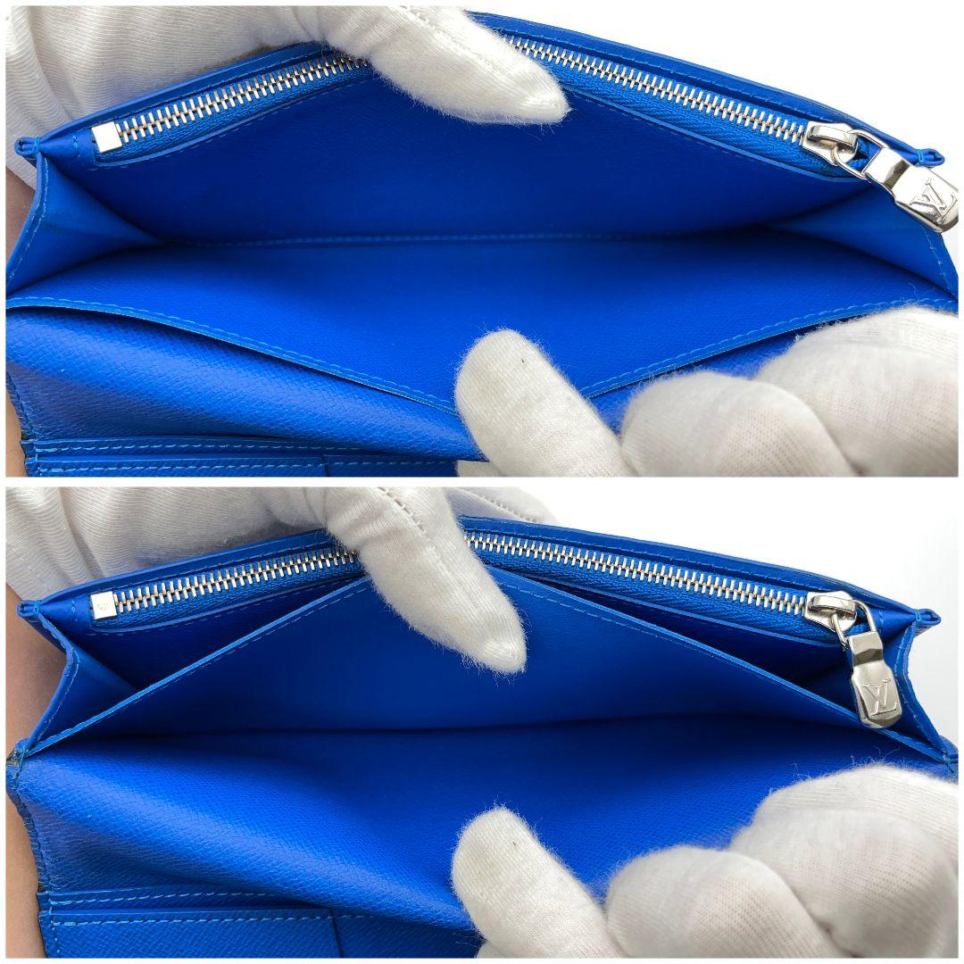 ✨美品✨ルイヴィトン ポルトフォイユ ブラザ タイガ メンズ 長財布 黒 ブルー