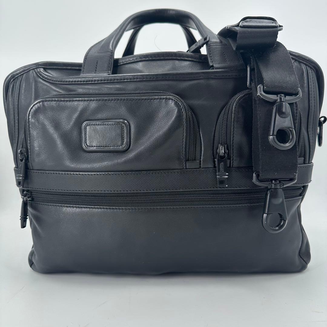 トゥミ　ビジネスバッグ　ショルダー　アルファ2way オールレザー　PC可　黒
